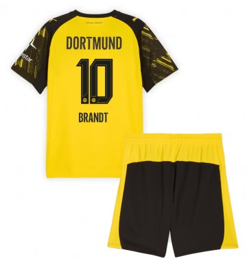 Borussia Dortmund Julian Brandt #10 Hjemmebanetrøje Børn 2025-26 Kortærmet (+ Korte bukser)
